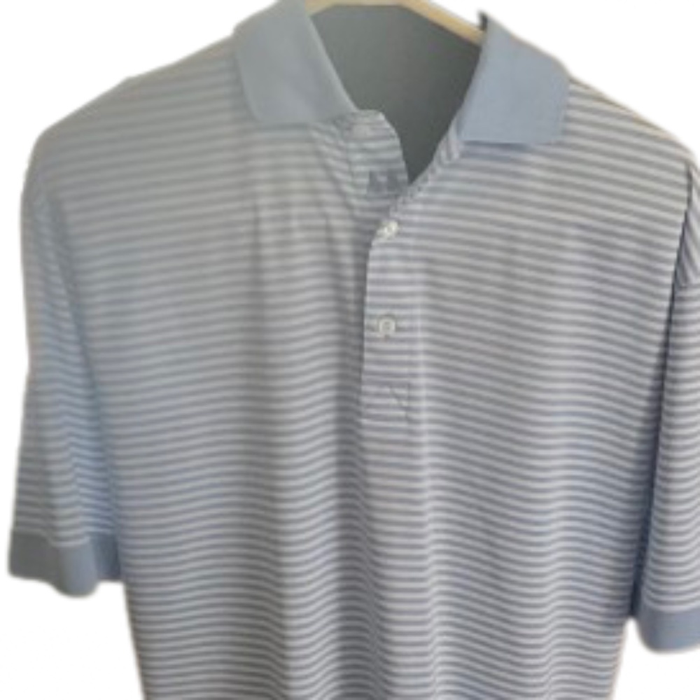 Greg Norman Light Blue & White Polo/Golf Shirt. Sz L